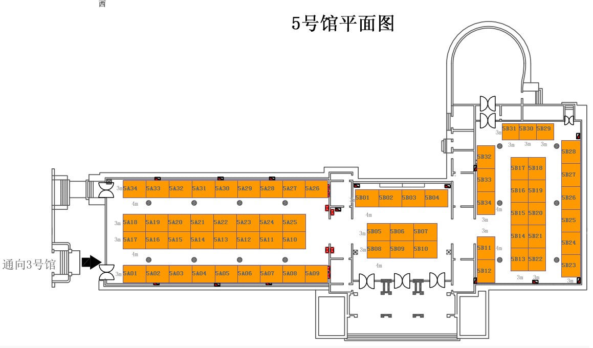 2011第十四届中国国际煤炭采矿技术交流及设备展览会的平面图