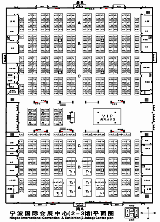 2011宁波纺织品面辅料、纱线及制衣工业博览会的平面图