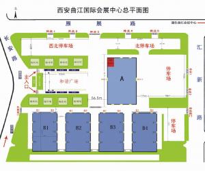 中国西部印刷包装机械及广告设备、LED标识器材展览会的平面图