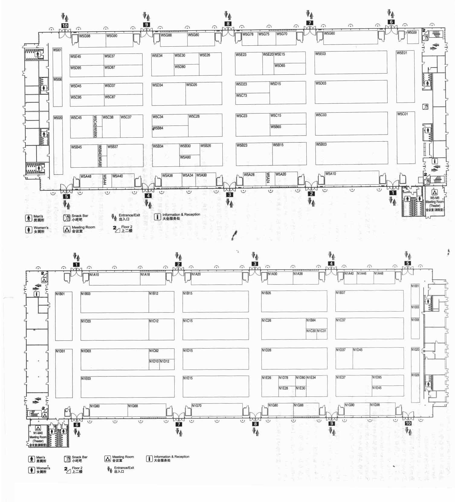 2012第17届中国国际厨房、卫浴设施展览会 2012中国国际建筑贸易博览会及其配套主题展（Kitchen & Bath）的平面图