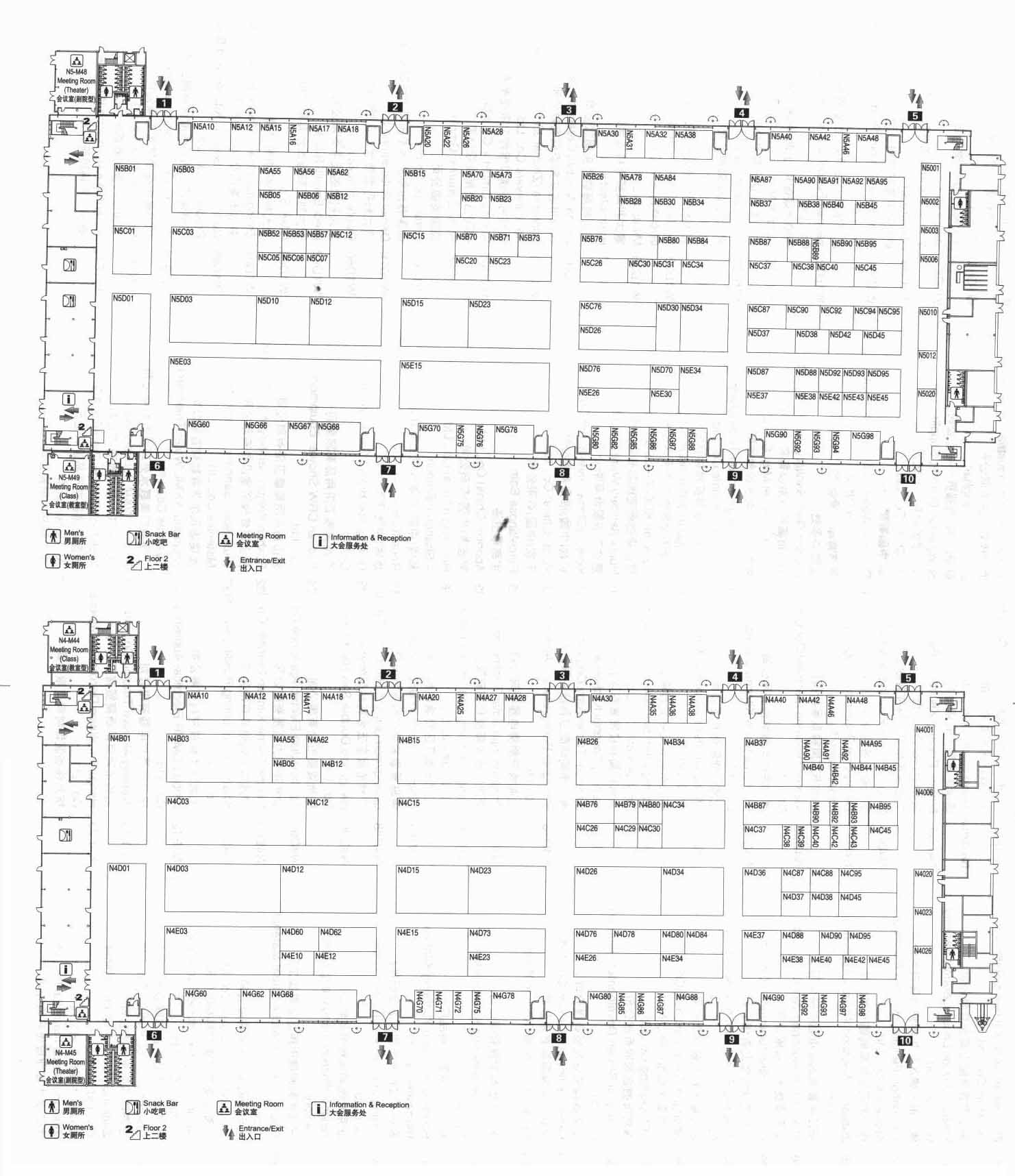 2012第17届中国国际厨房、卫浴设施展览会 2012中国国际建筑贸易博览会及其配套主题展（Kitchen & Bath）的平面图