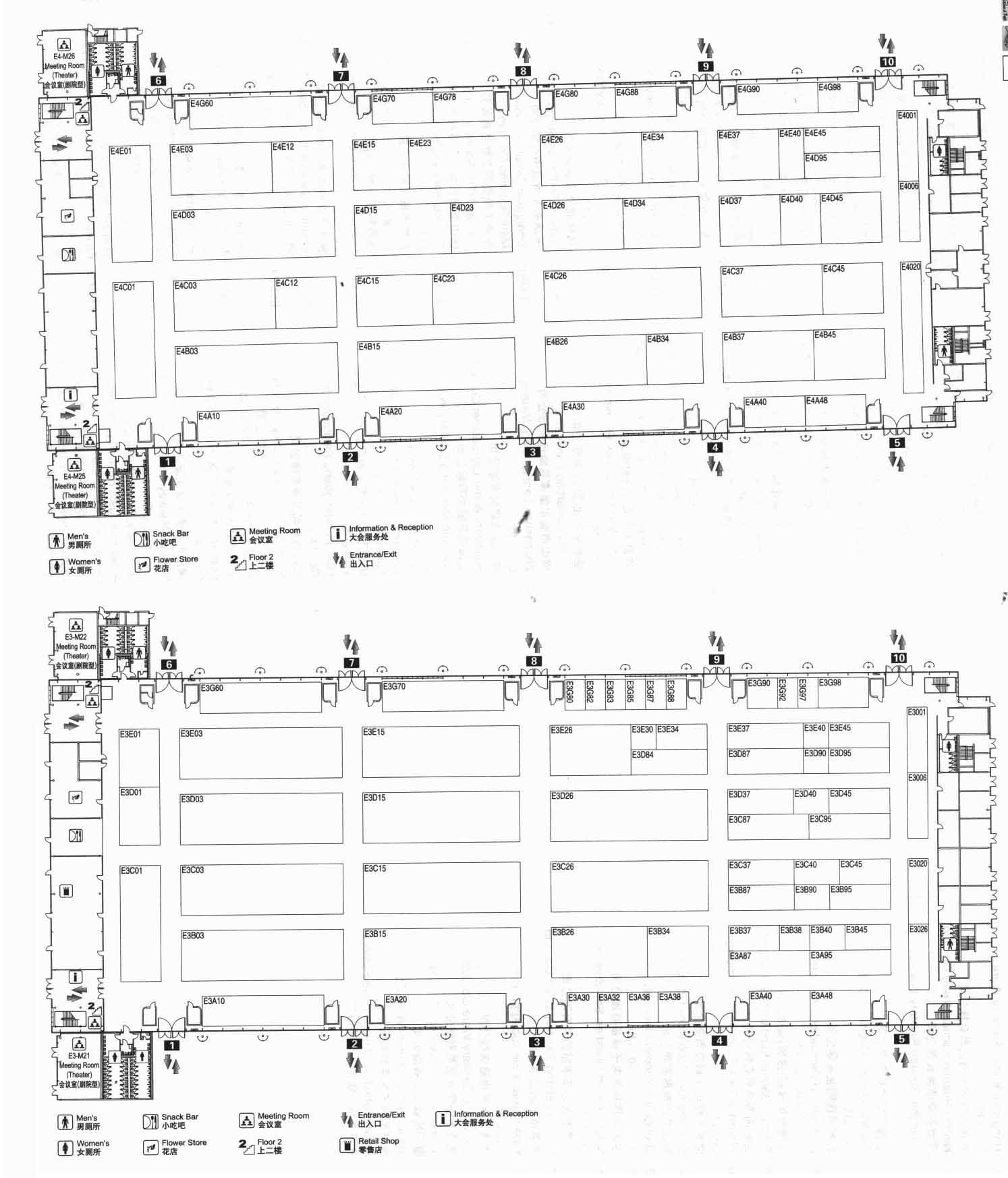 2012第17届中国国际厨房、卫浴设施展览会 2012中国国际建筑贸易博览会及其配套主题展（Kitchen & Bath）的平面图