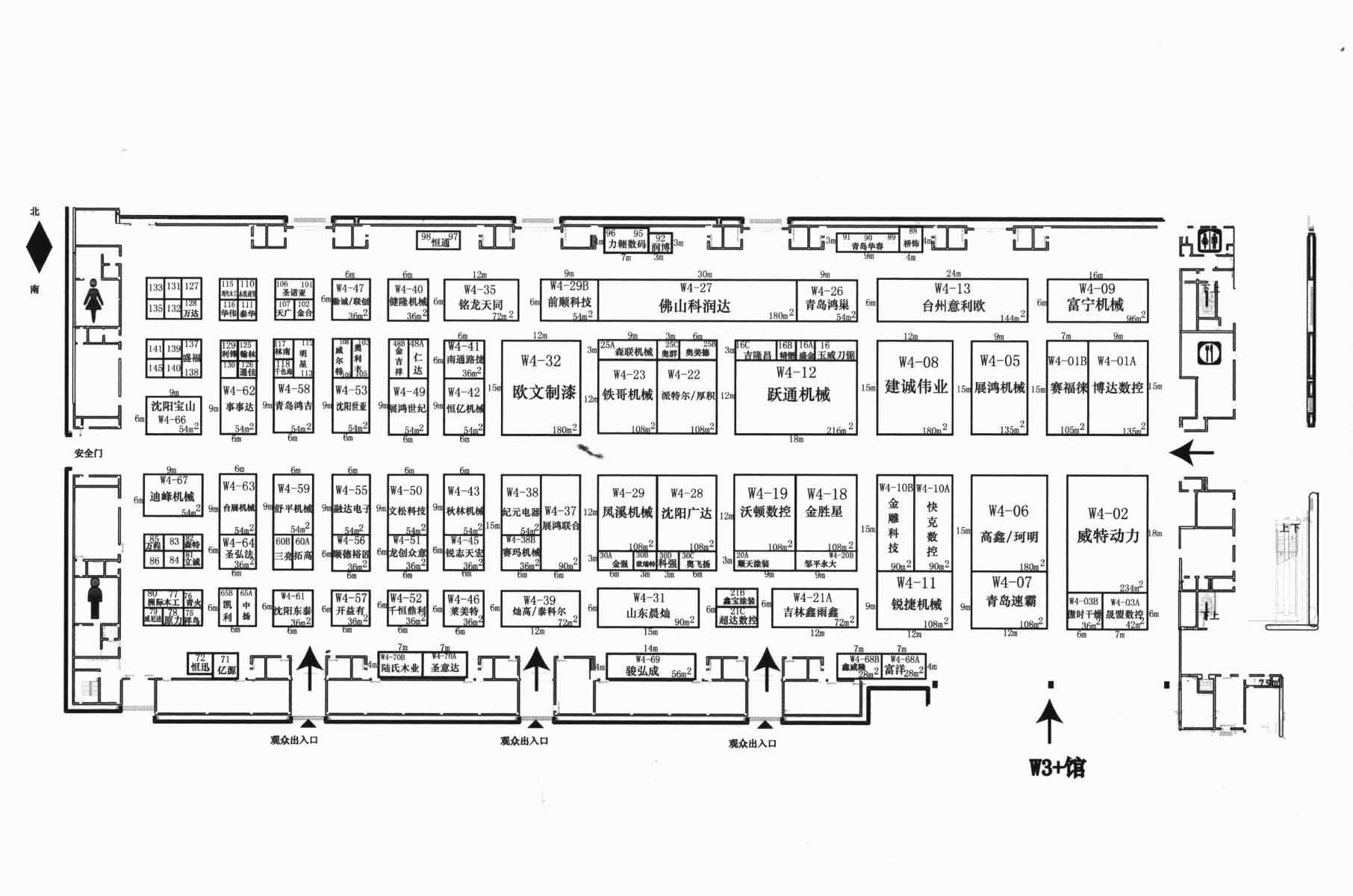 2012第十一届中国国际门业展览会的平面图