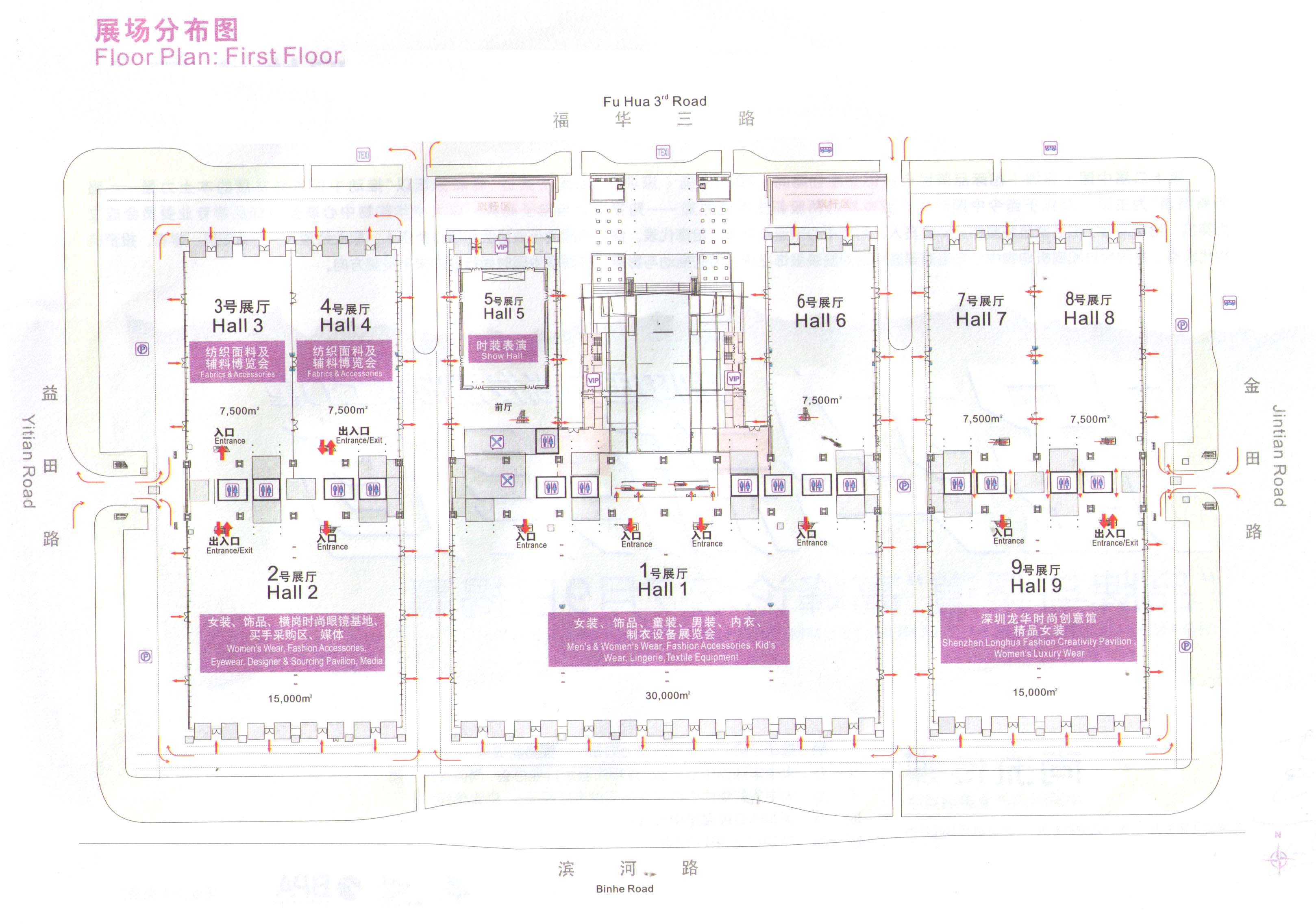 2012第十二届中国（深圳）国际品牌服装服饰交易会的平面图