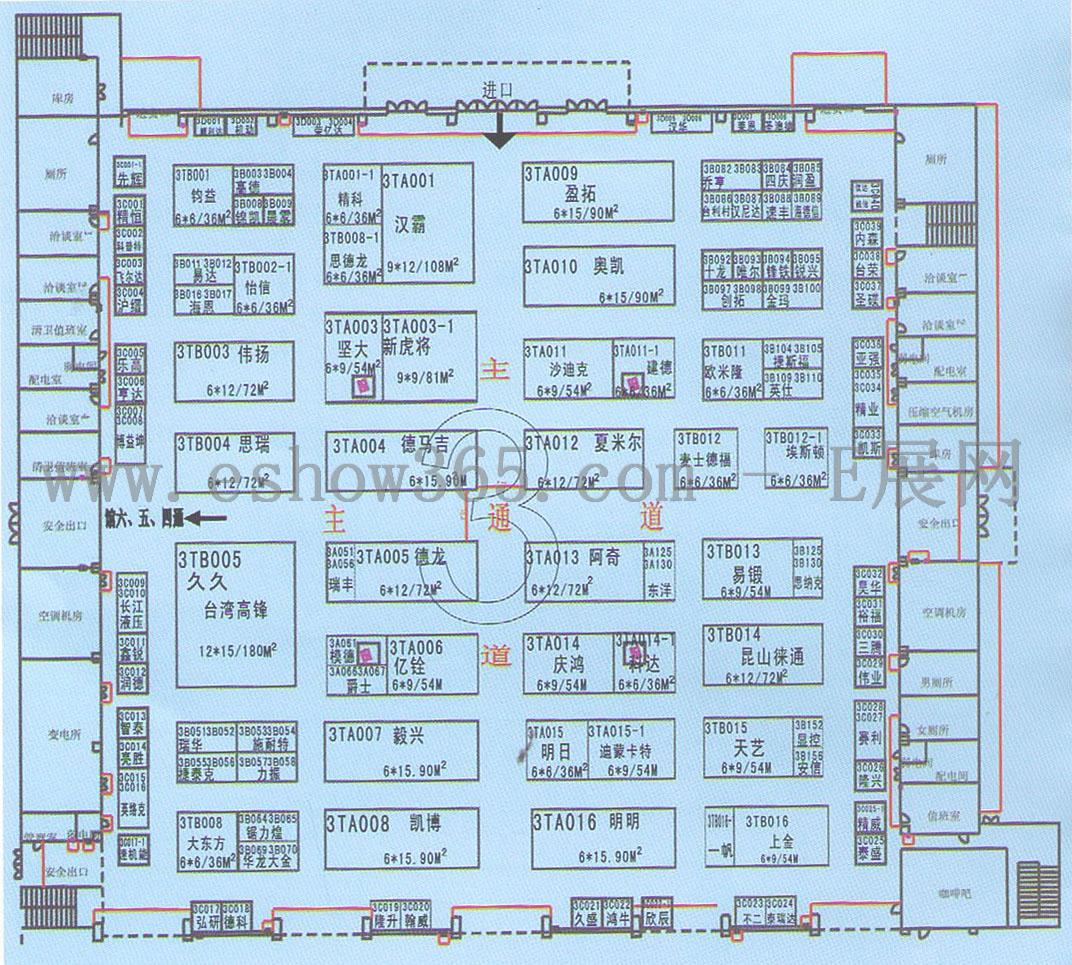 2012中国国际机电工业博览会(宁波制博会)的平面图