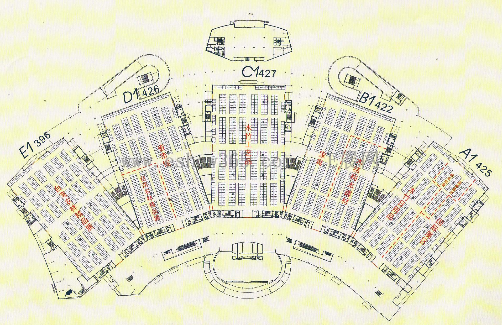 2012第五届中国义乌国际森林产品博览会的平面图