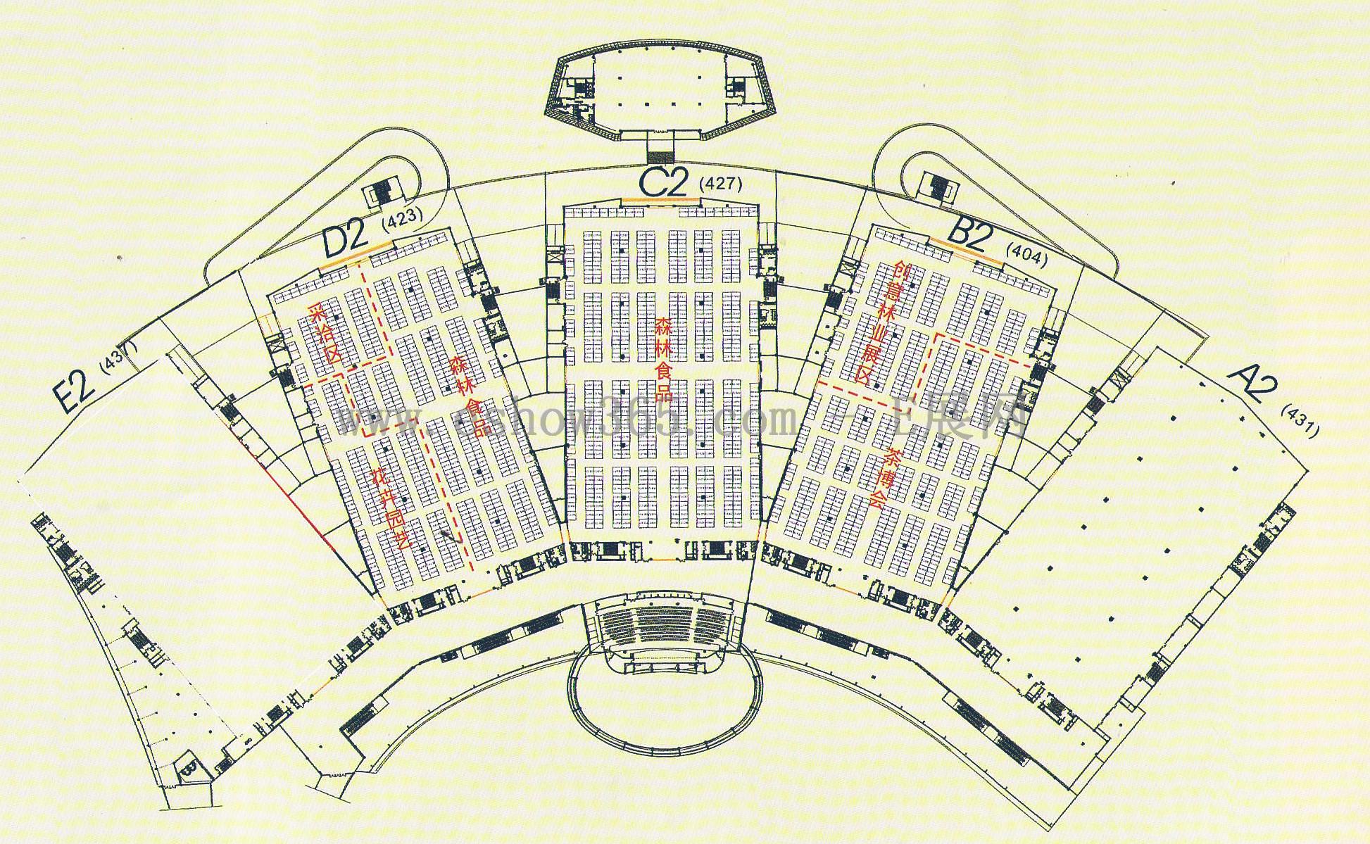 2012第五届中国义乌国际森林产品博览会的平面图
