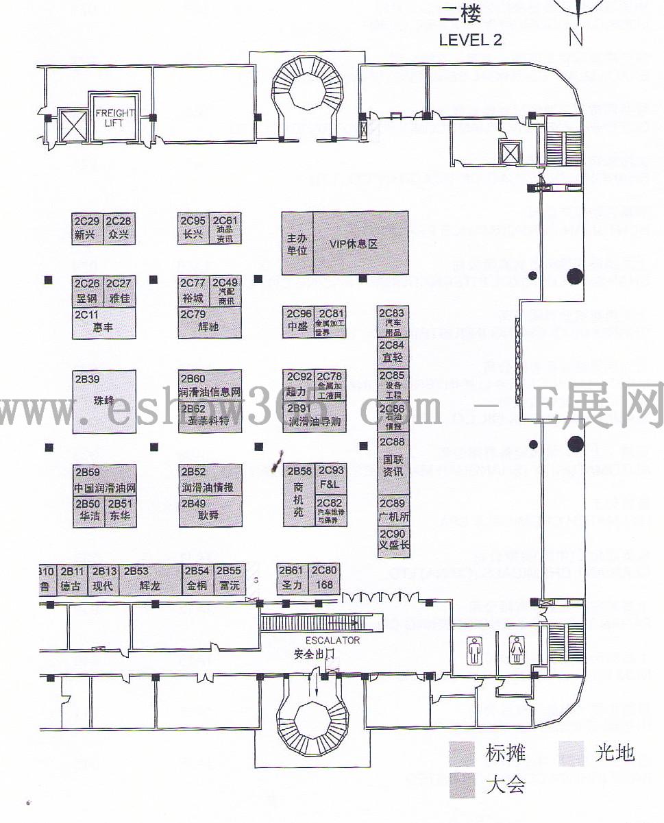 2012年第十三届中国国际润滑品及应用技术展览会的平面图