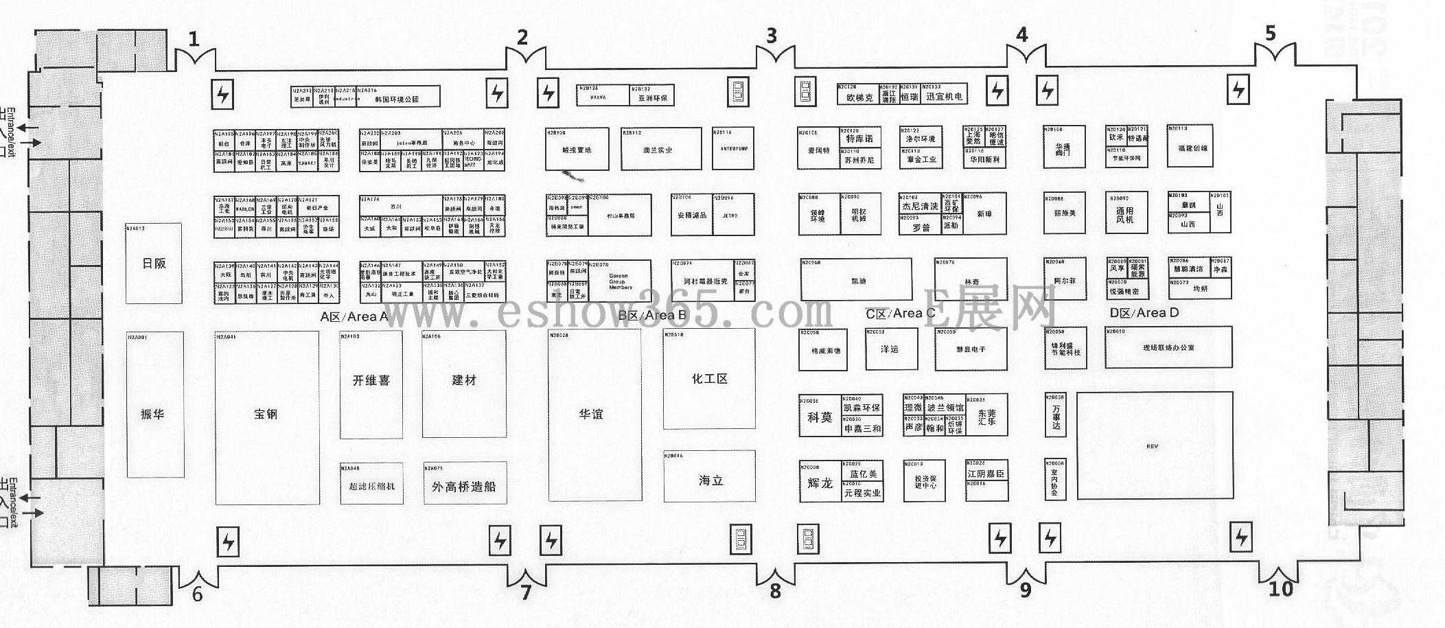 2012第14届中国国际工业博览会（2012上海工博会）（中国工博会 CIIF）的平面图