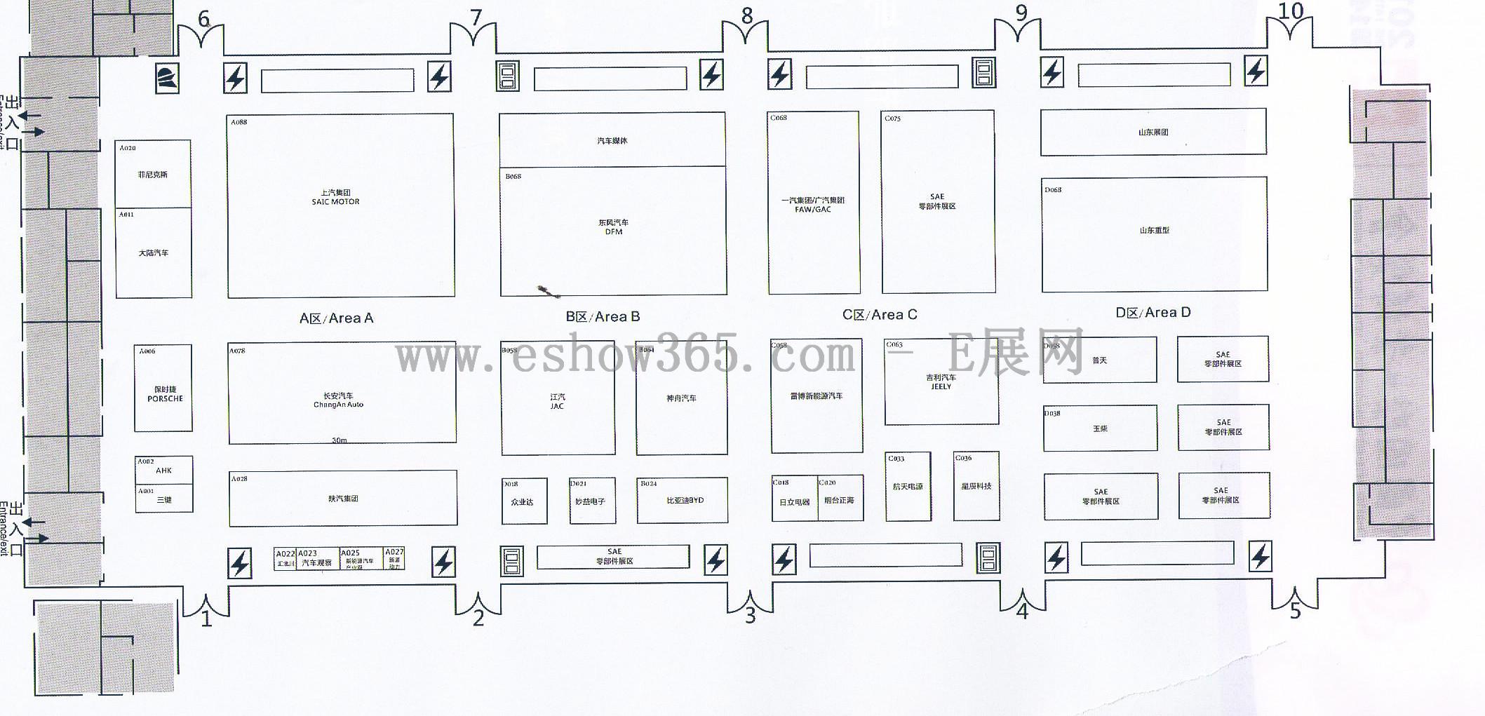 2012第14届中国国际工业博览会（2012上海工博会）（中国工博会 CIIF）的平面图