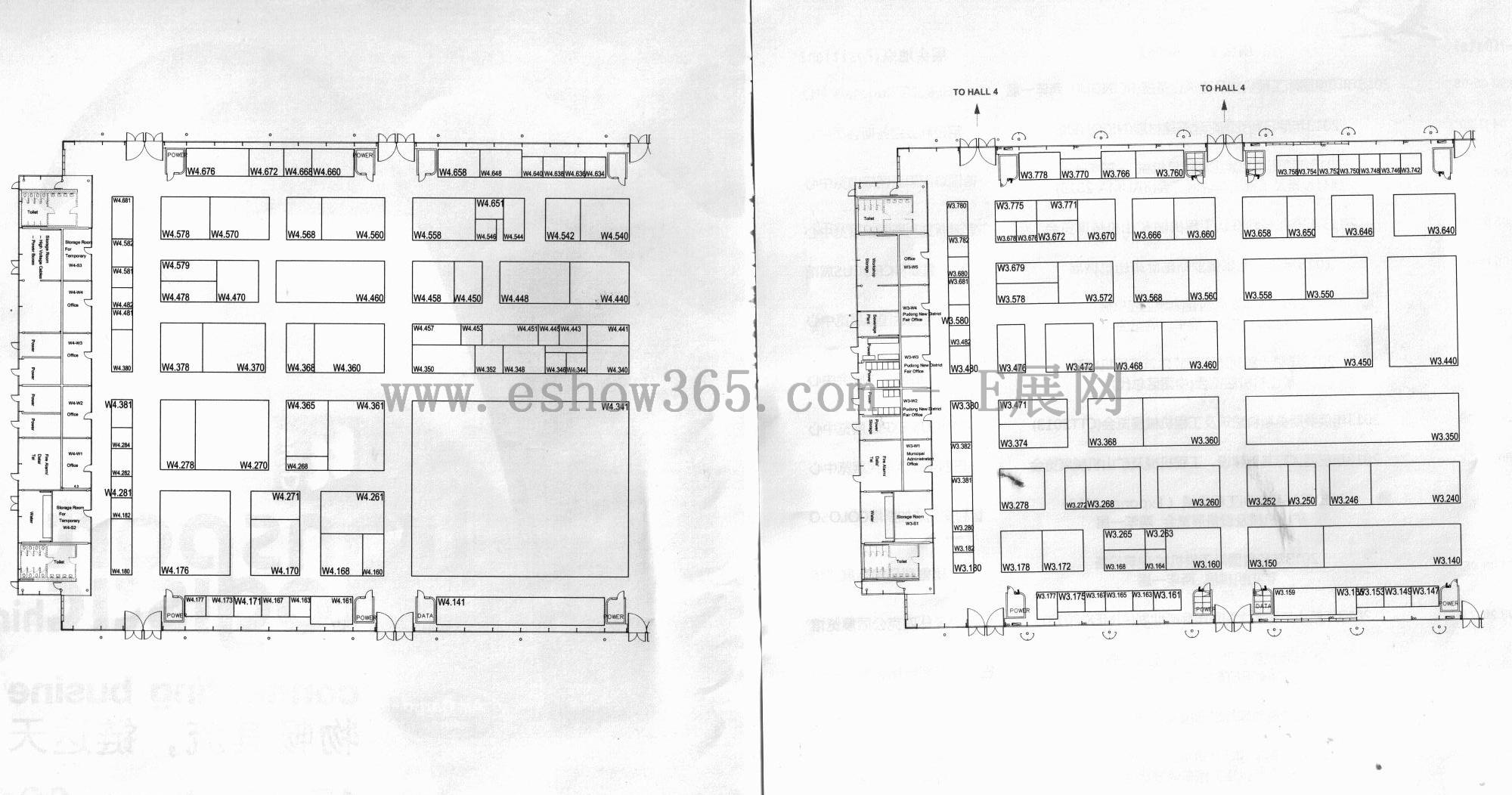 2012第六届中国国际工程机械、建筑机械、工程车辆及设备博览会(宝马展）的平面图