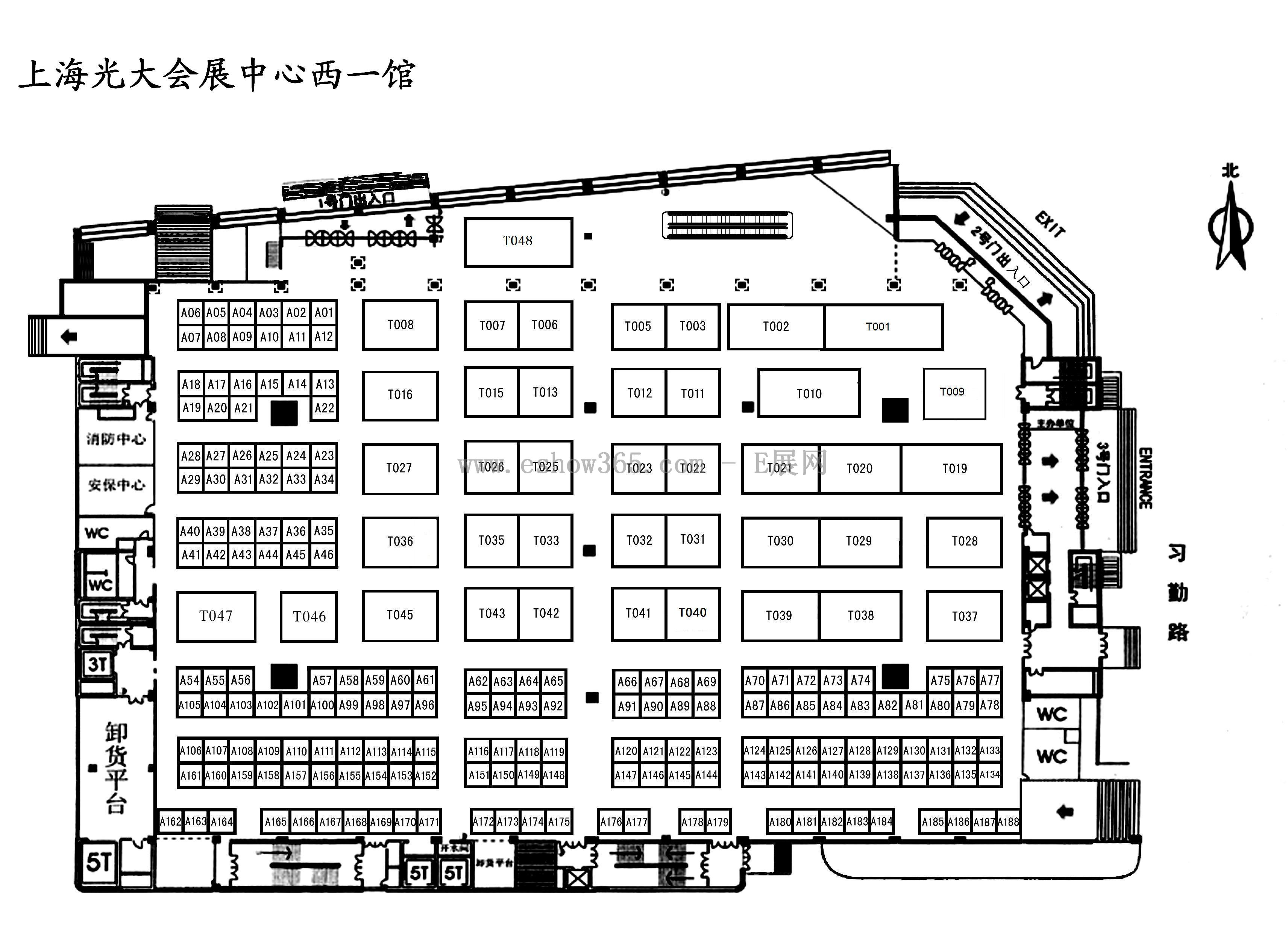 2013第八届上海机箱机柜、综合布线及光纤通信展览会 2013上海数据中心技术设备展览会  的平面图