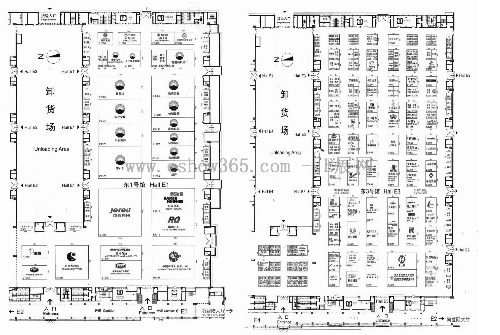 2013CIPPE第十三届中国国际石油石化技术装备展览会 2013中国（北京）海事技术与装备展览会的平面图
